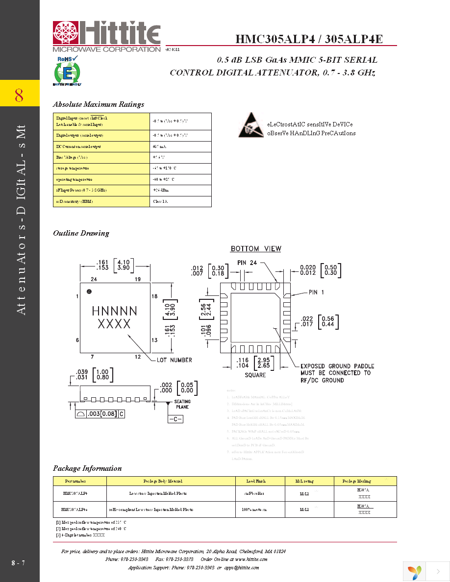 HMC305ALP4ETR Page 9