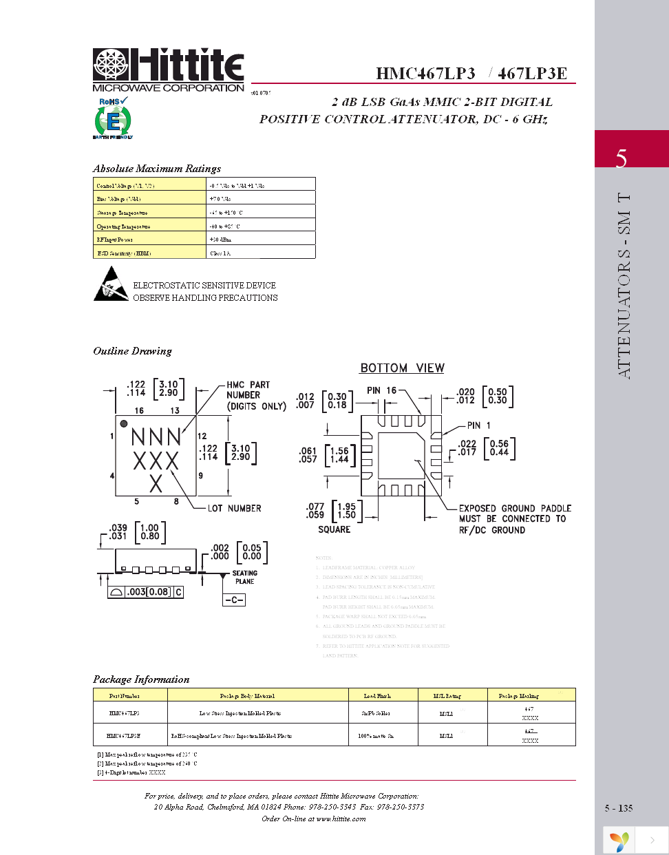 HMC467LP3E Page 6