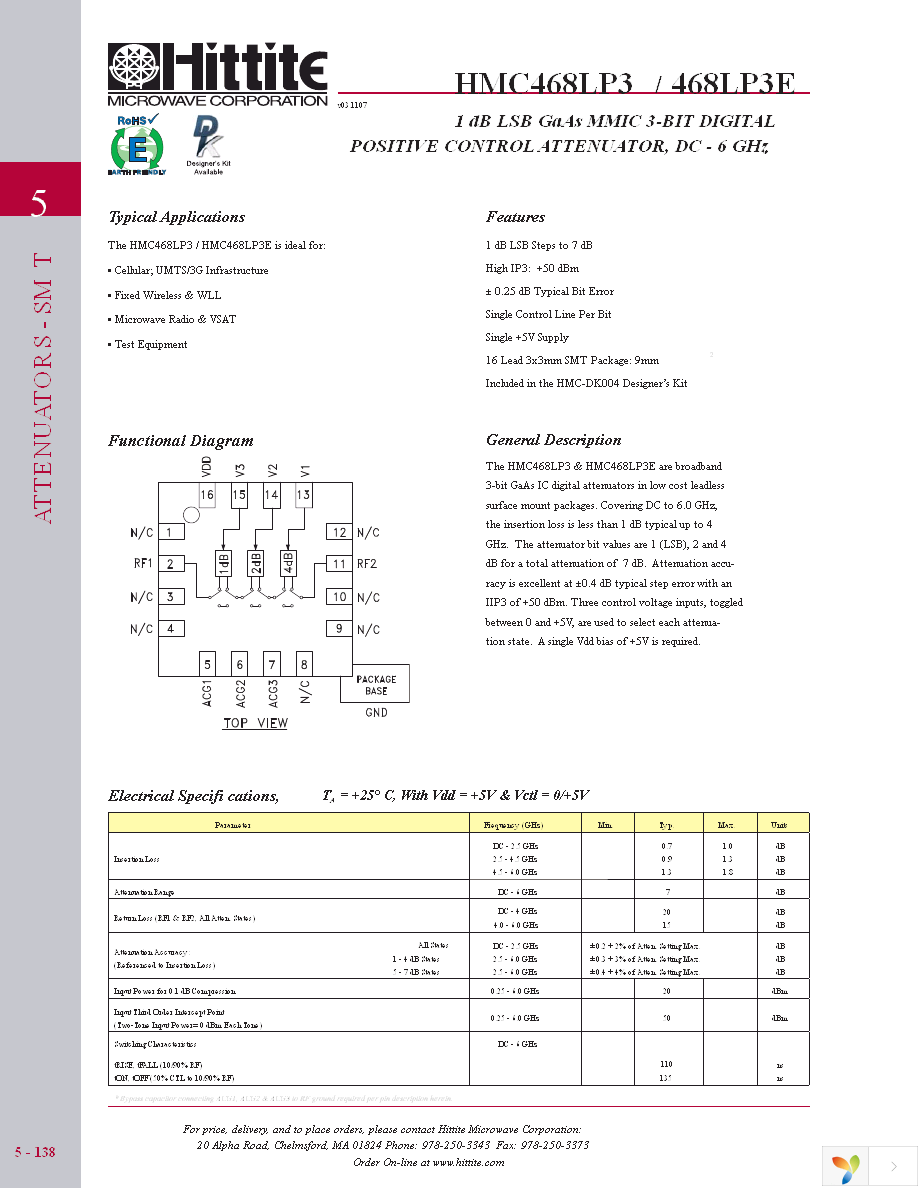 HMC468LP3E Page 3