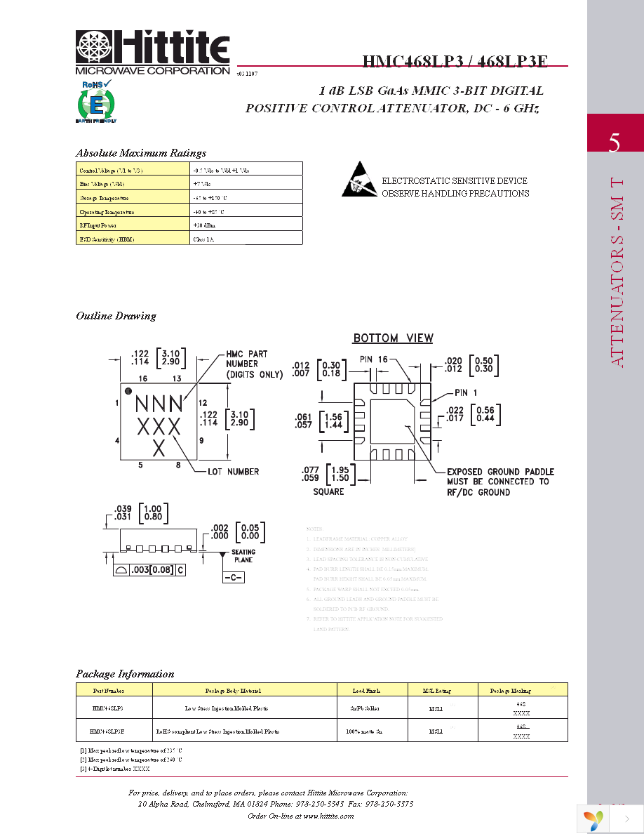 HMC468LP3E Page 6