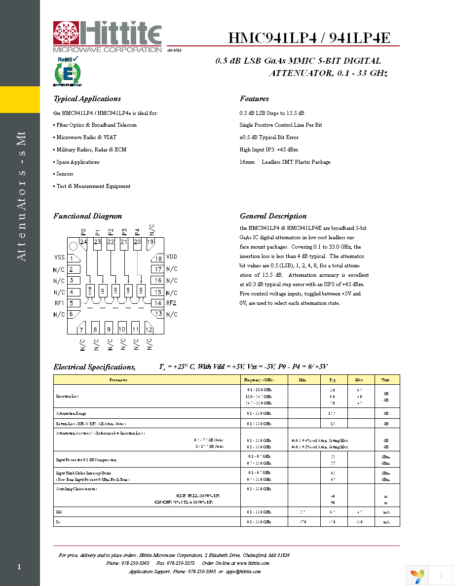 HMC941LP4E Page 3