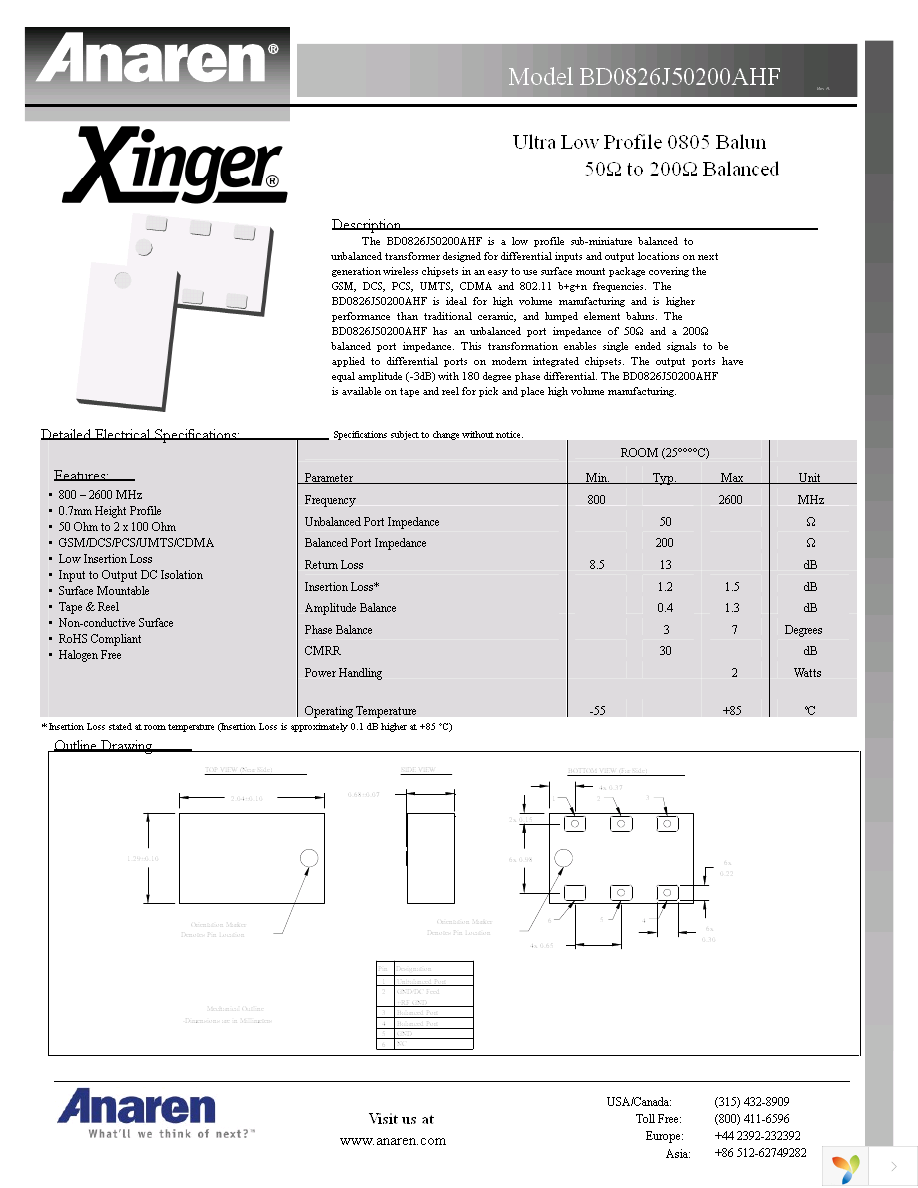 BD0826J50200AHF Page 1