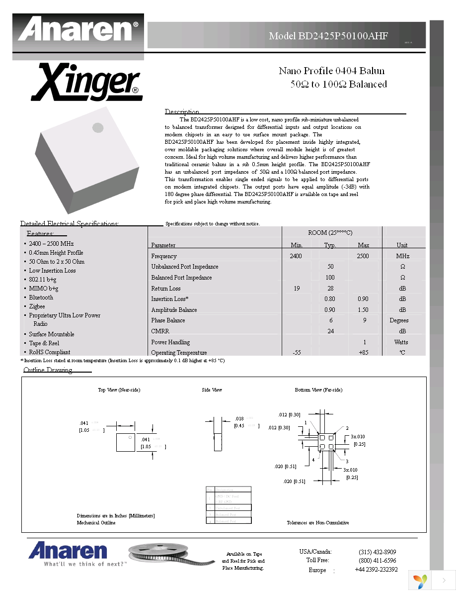 BD2425P50100AHF Page 1