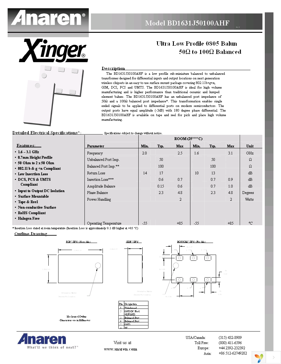 BD1631J50100AHF Page 1