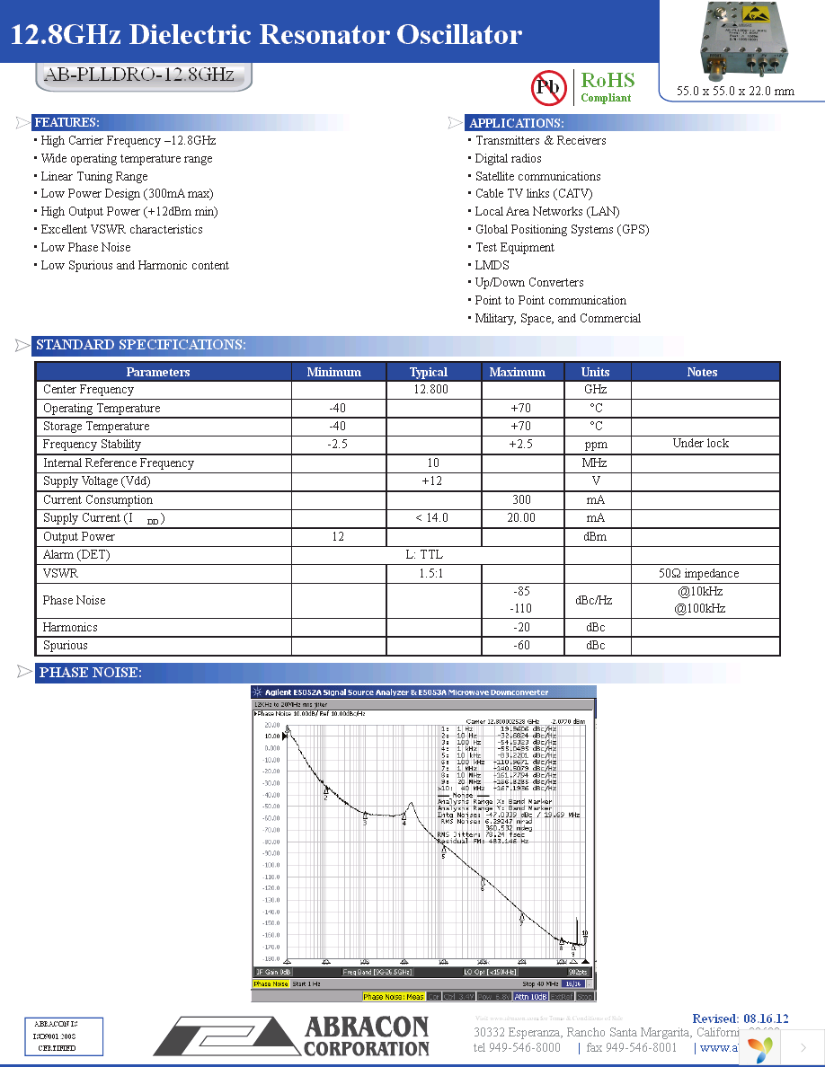 AB-PLLDRO-12.8GHZ Page 1