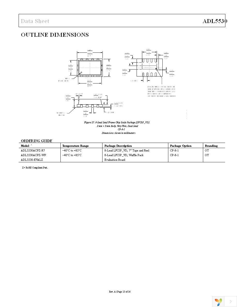 ADL5530ACPZ-R7 Page 13