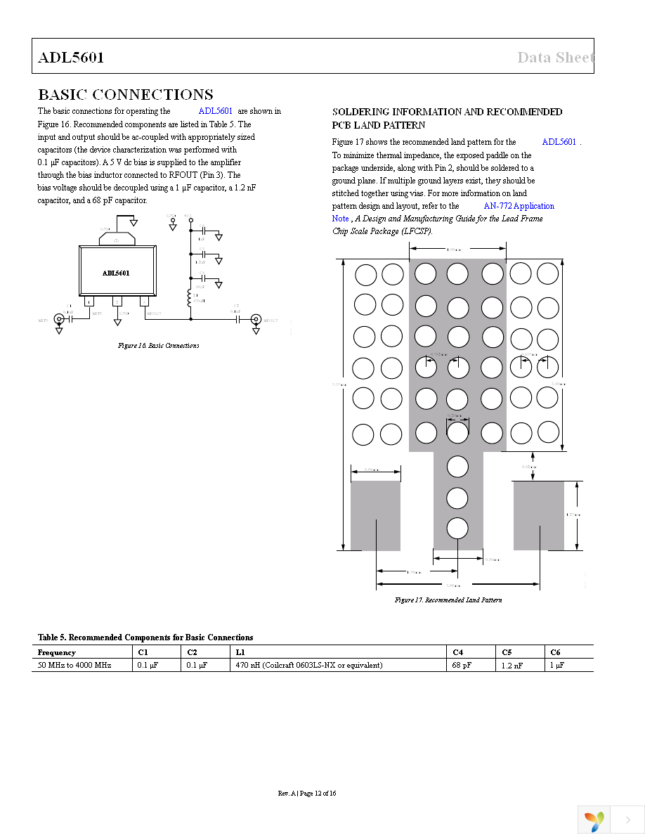 ADL5601ARKZ-R7 Page 12