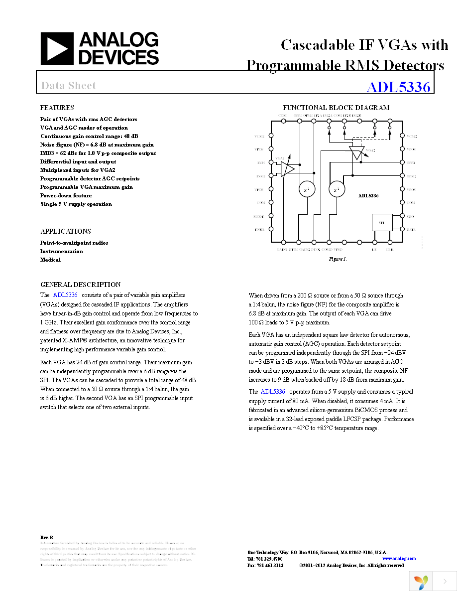 ADL5336ACPZ-R7 Page 1