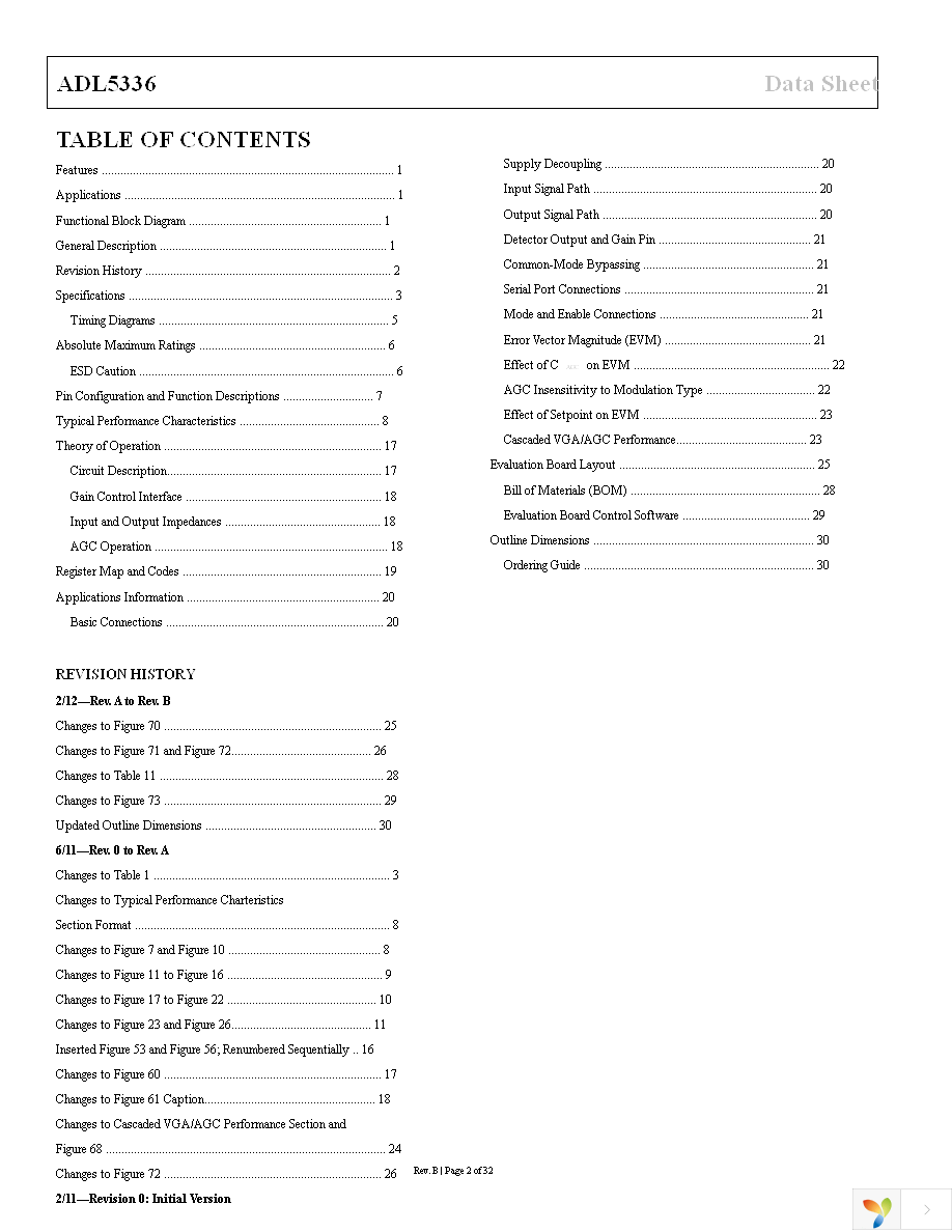 ADL5336ACPZ-R7 Page 2