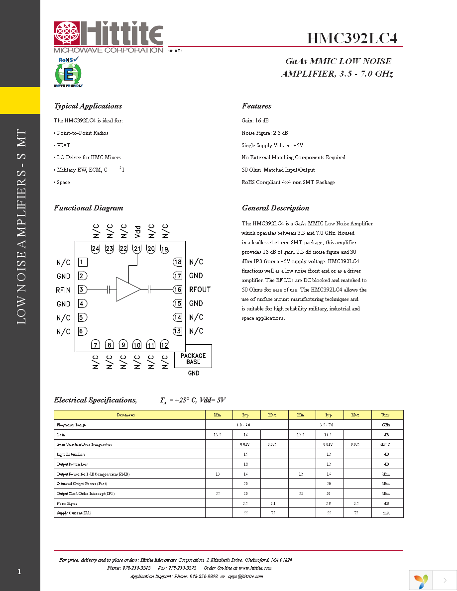 HMC392LC4TR Page 3