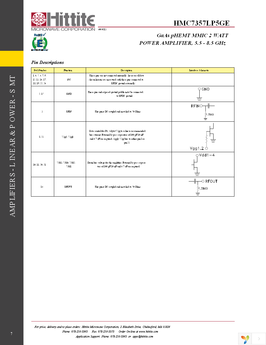 HMC7357LP5GE Page 9