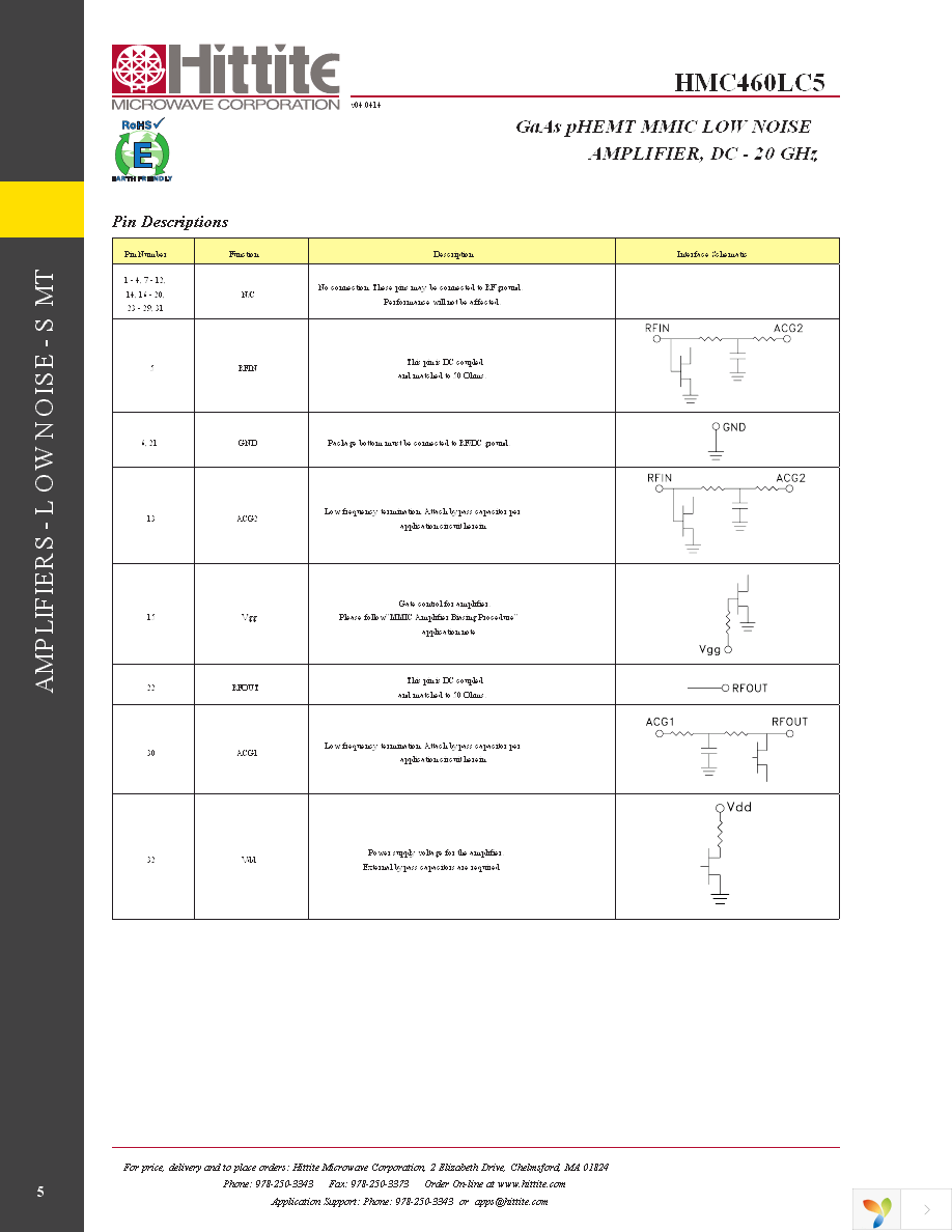 HMC460LC5TR Page 7