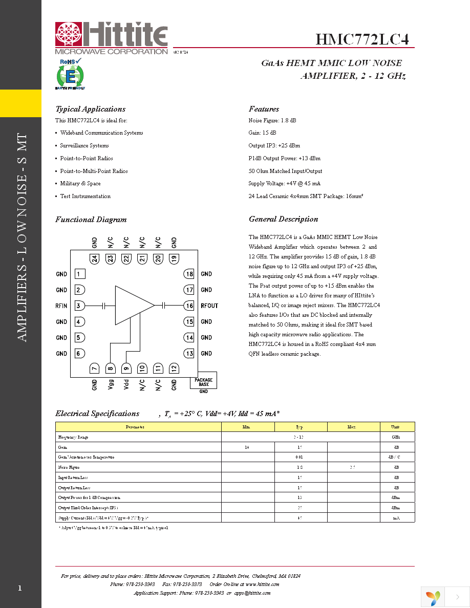 HMC772LC4 Page 3