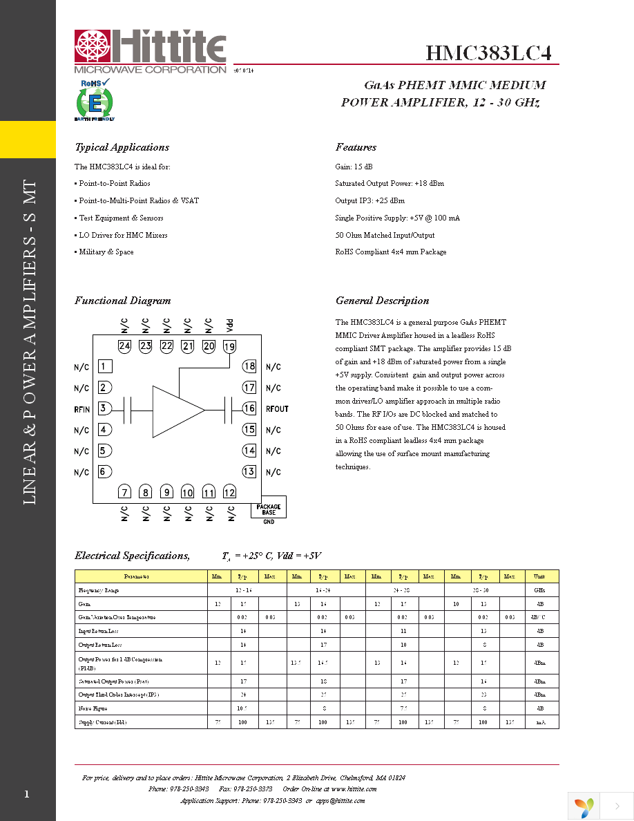 HMC383LC4TR Page 3