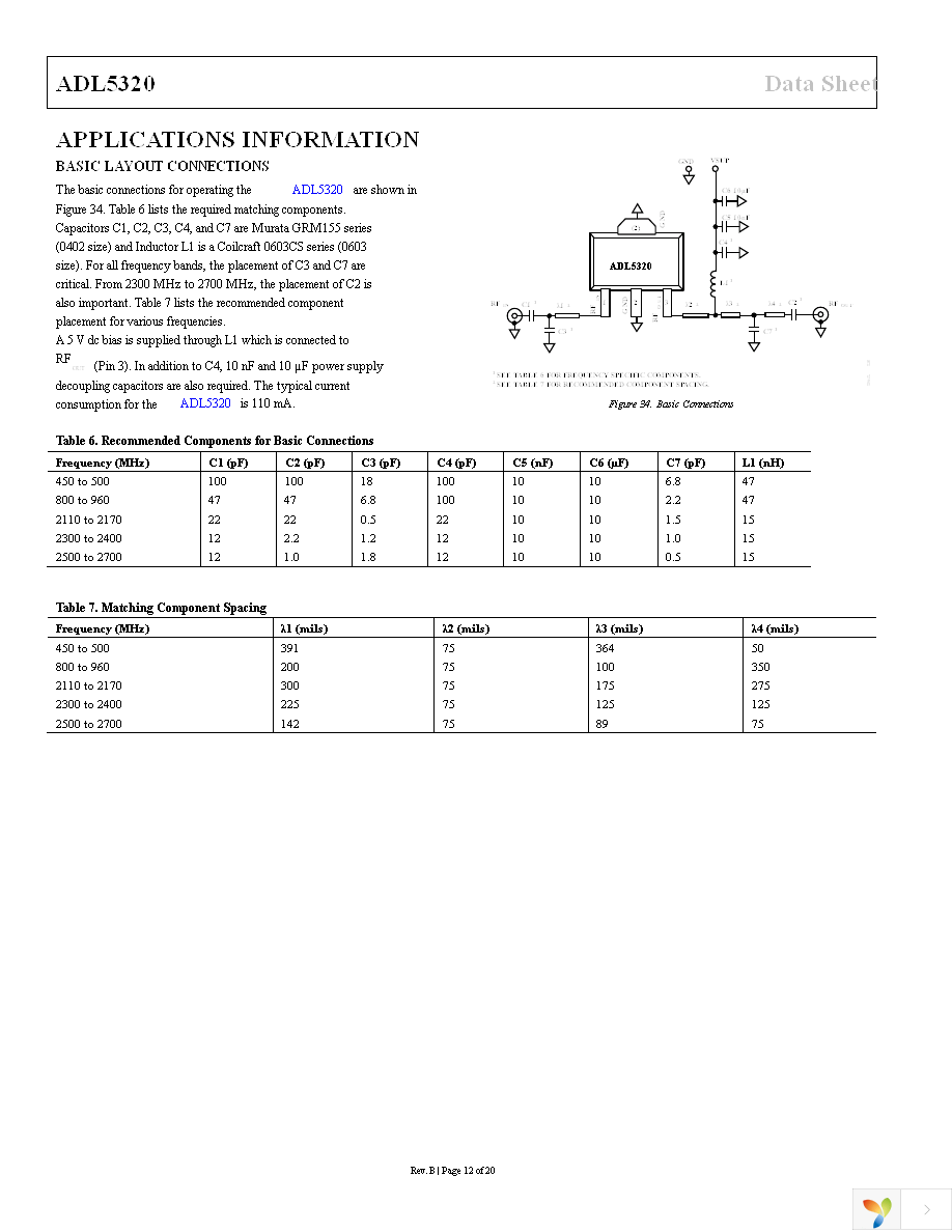 ADL5320ARKZ-R7 Page 12