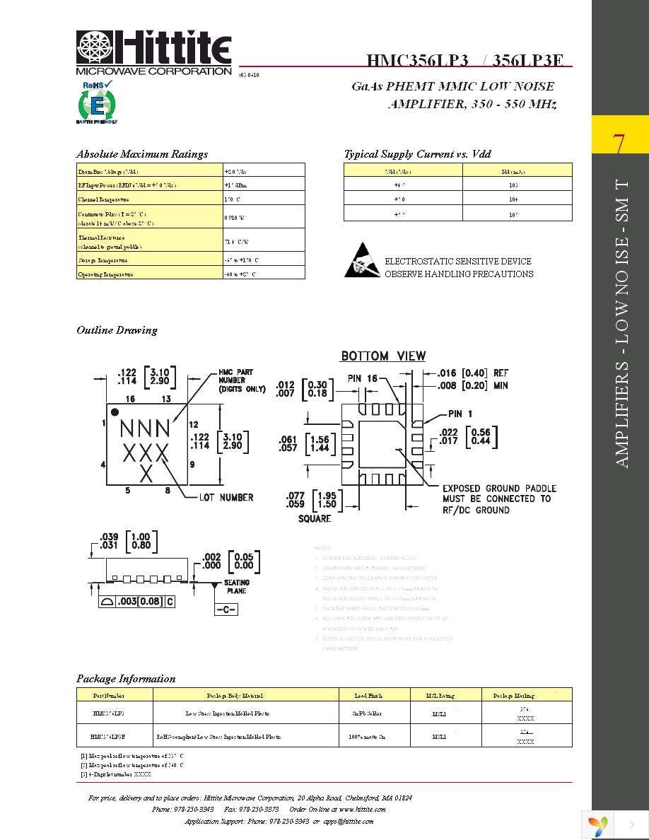 HMC356LP3ETR Page 6