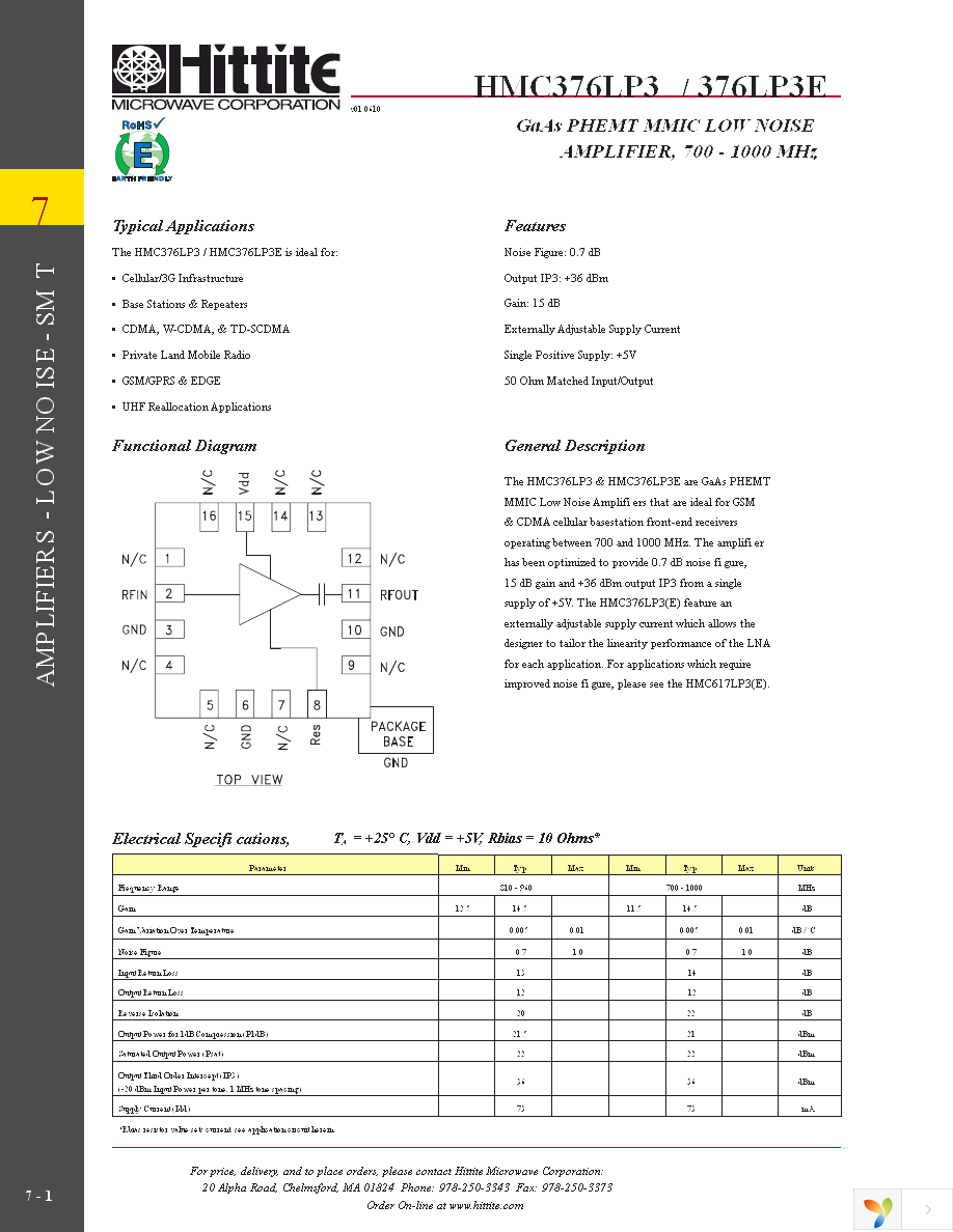 HMC376LP3E Page 3