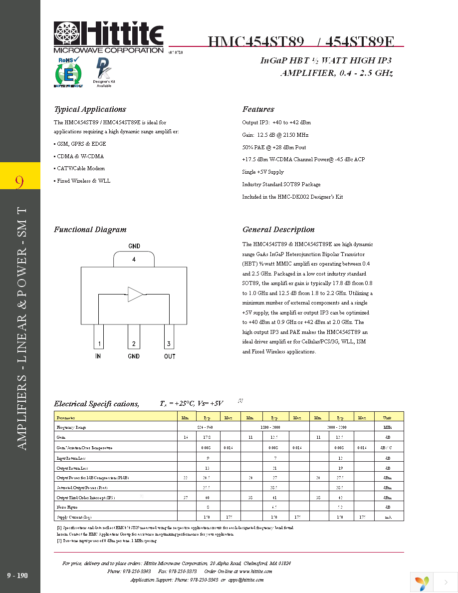 HMC454ST89E Page 3