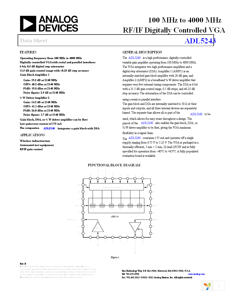 ADL5243ACPZ-R7 Page 1