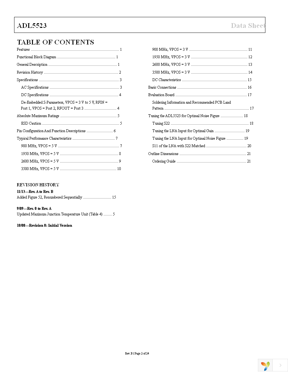 ADL5523ACPZ-R7 Page 2