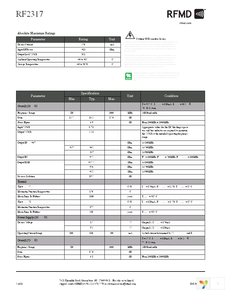 RF2317TR7 Page 2