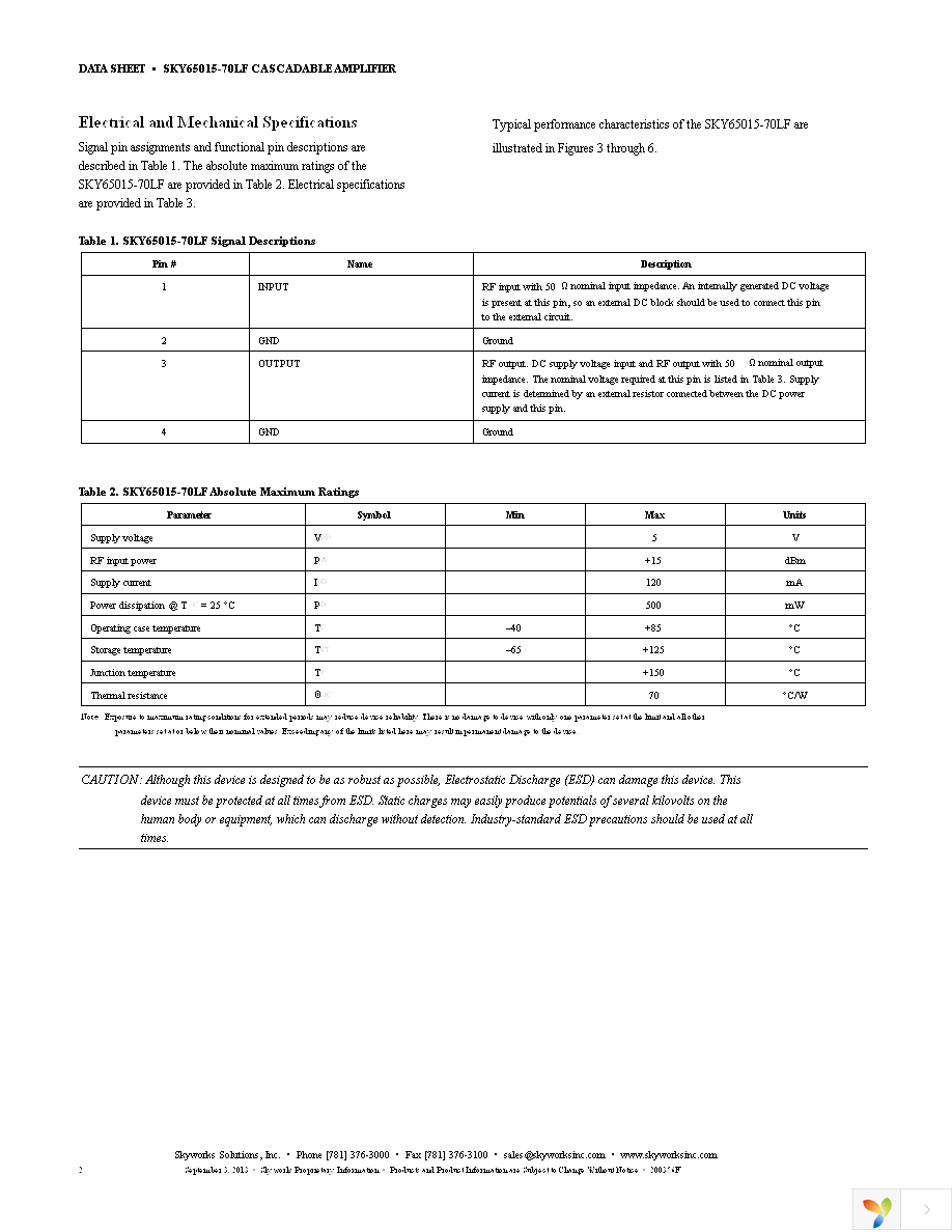 SKY65015-70LF Page 2