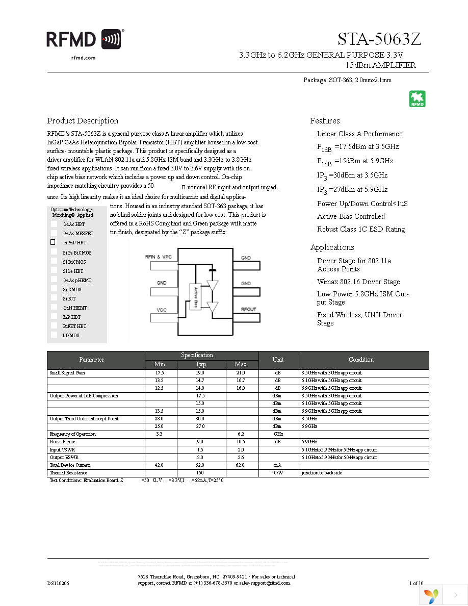 STA5063ZSR Page 1