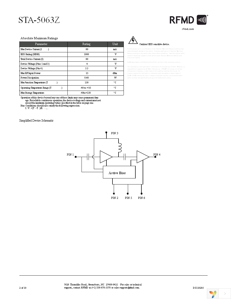 STA5063ZSR Page 2