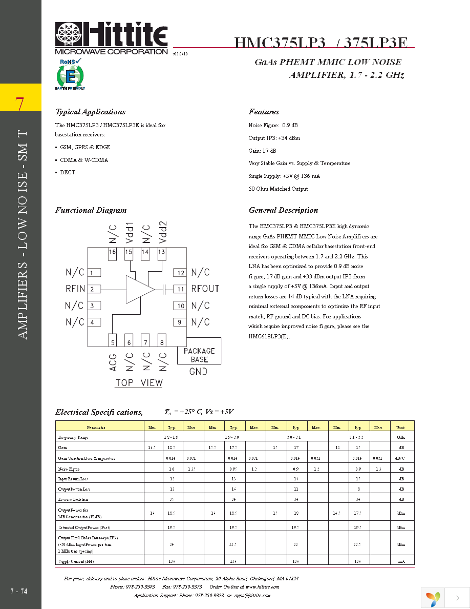 HMC375LP3E Page 3