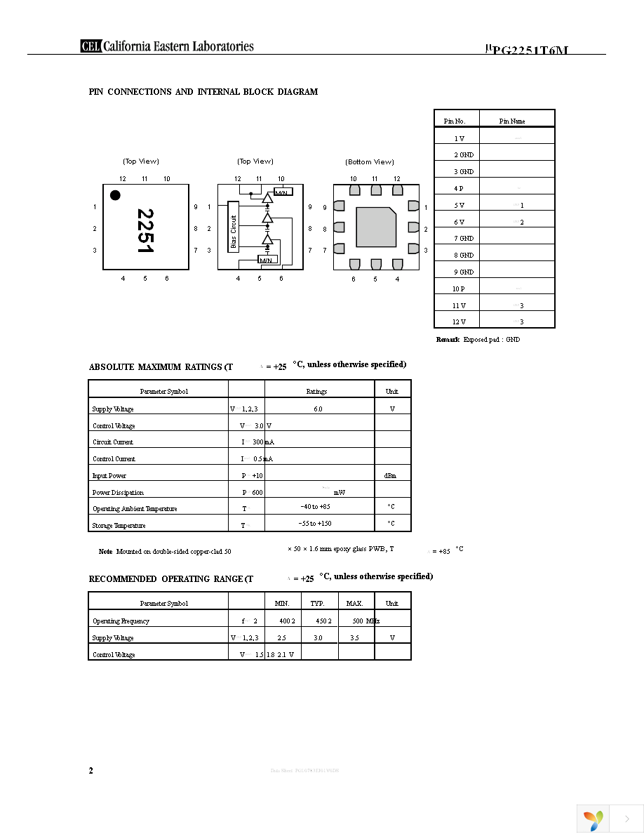 UPG2251T6M-E2-A Page 2