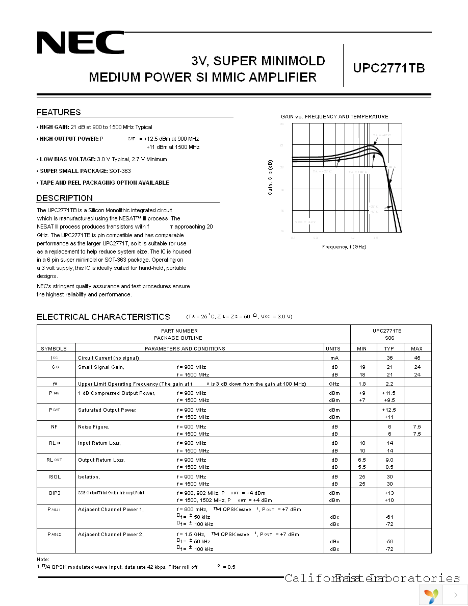 UPC2771TB-E3-A Page 1