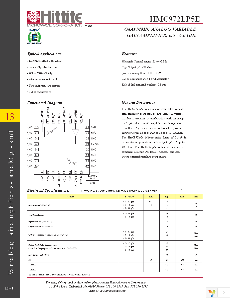 HMC972LP5E Page 3