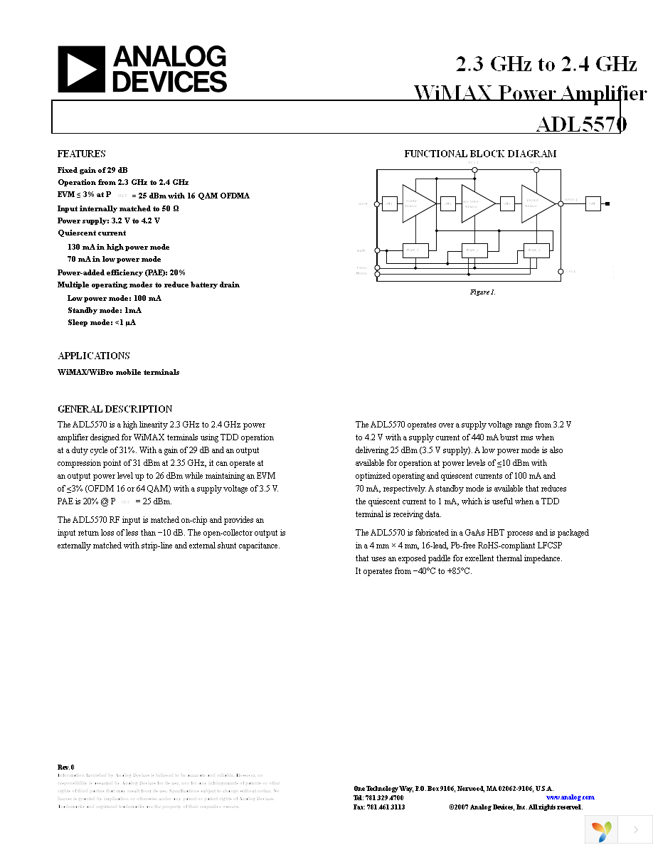 ADL5570ACPZ-R7 Page 1