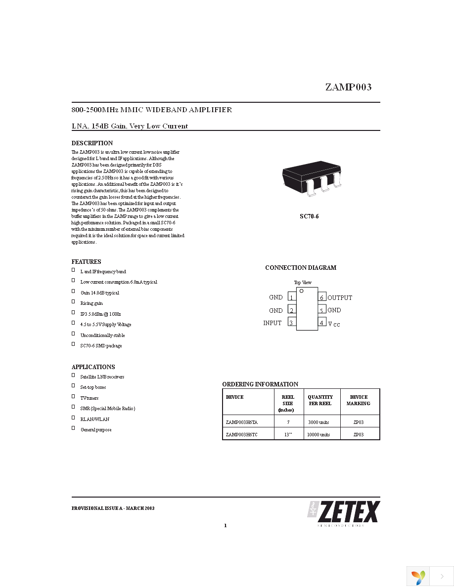 ZAMP003H6TA Page 1