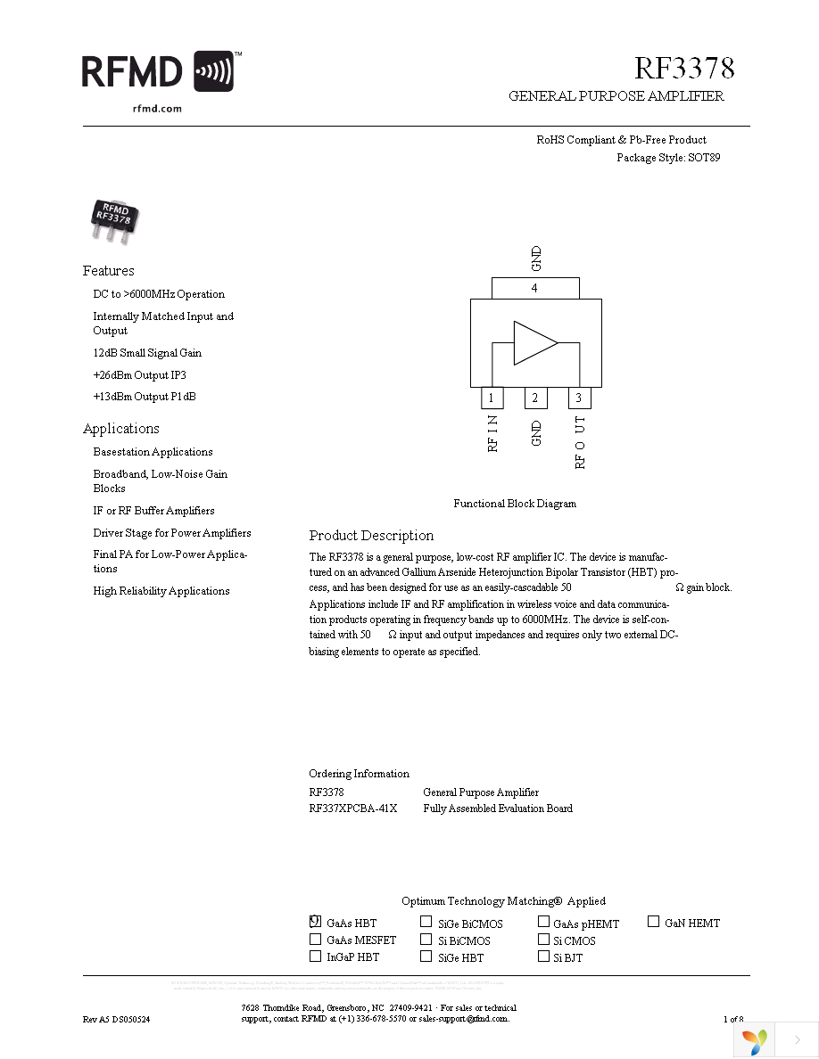 RF3378TR7 Page 1