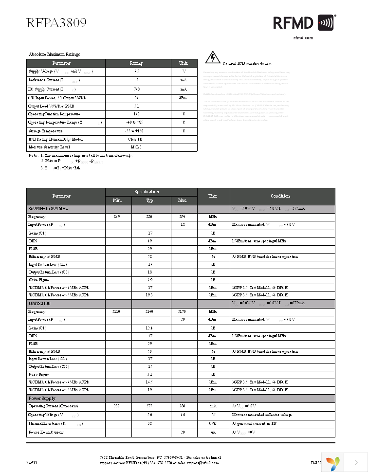 RFPA3809TR13 Page 2