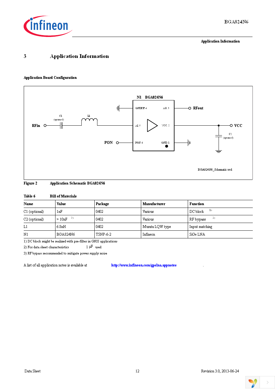 BGA824N6E6327XTSA1 Page 12