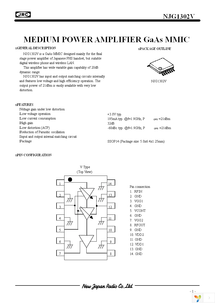 NJG1302V-TE1 Page 1