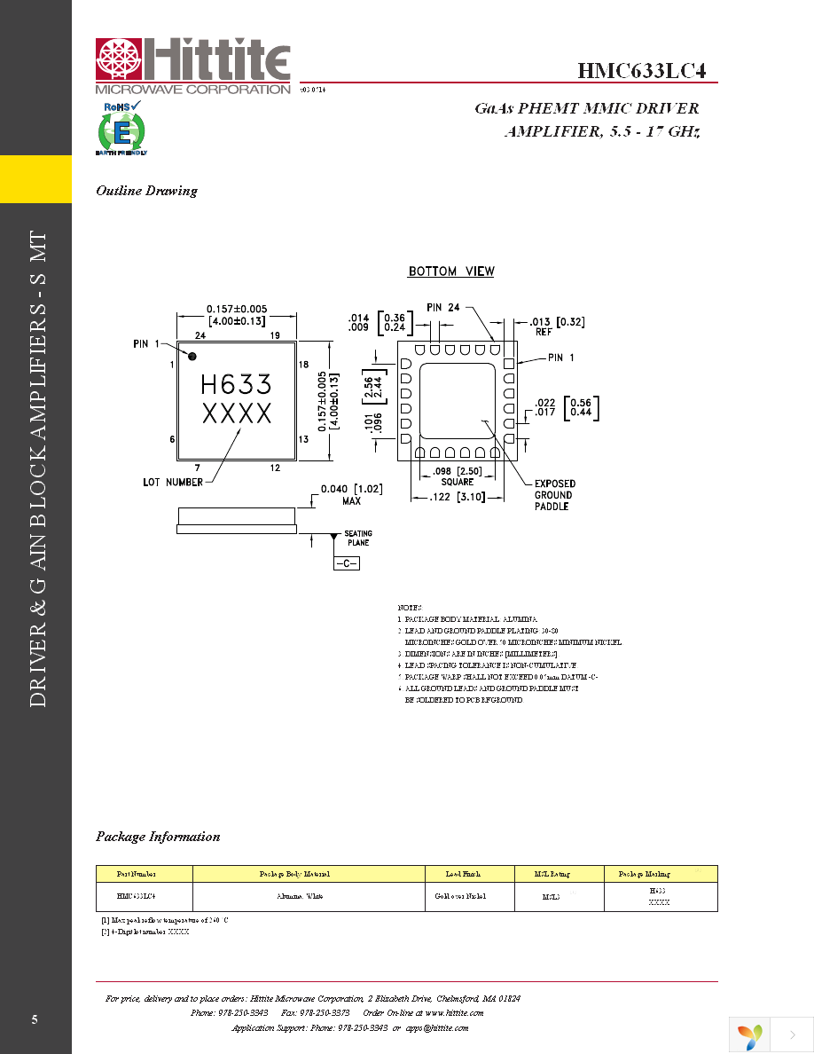 HMC633LC4TR Page 7