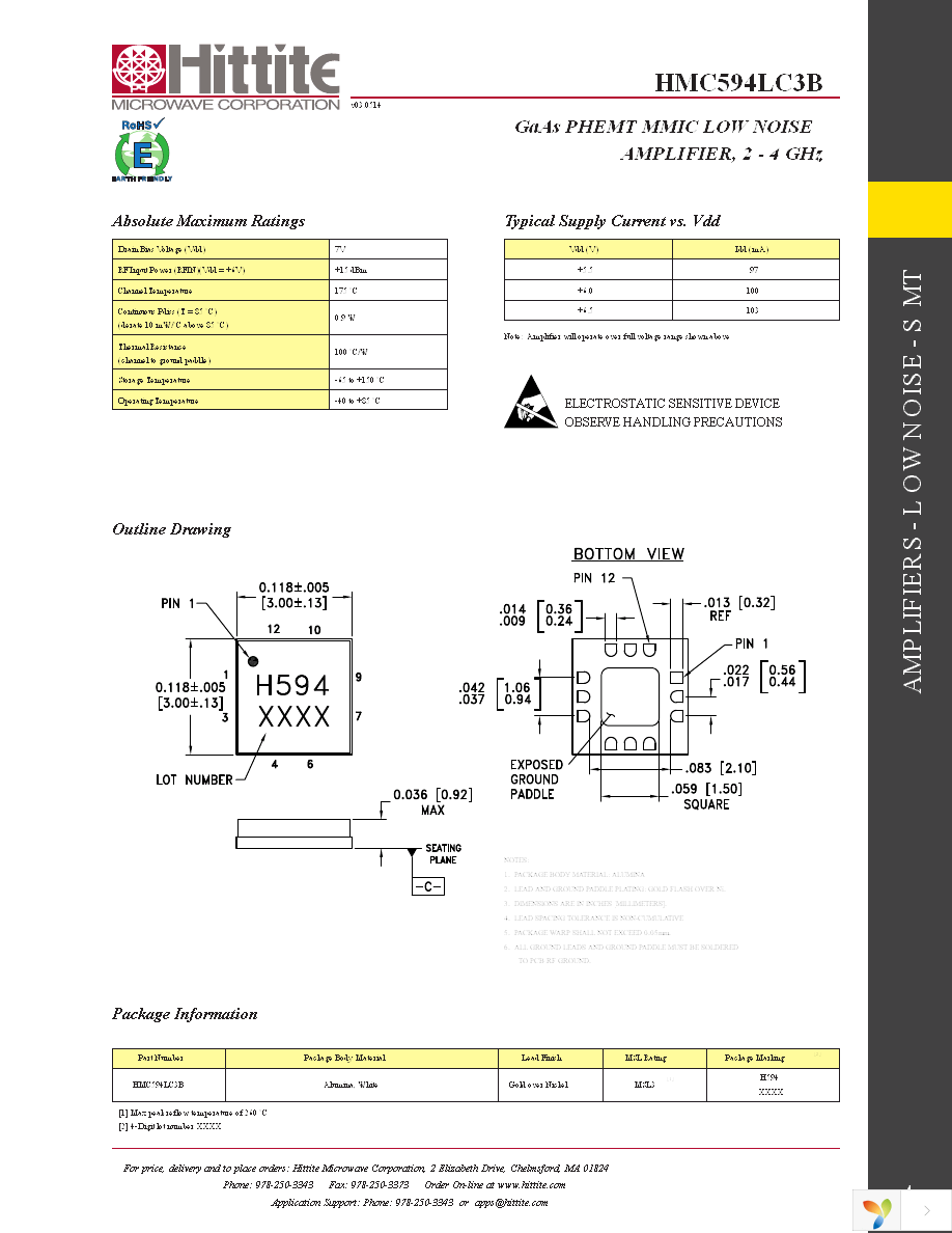 HMC594LC3B Page 6