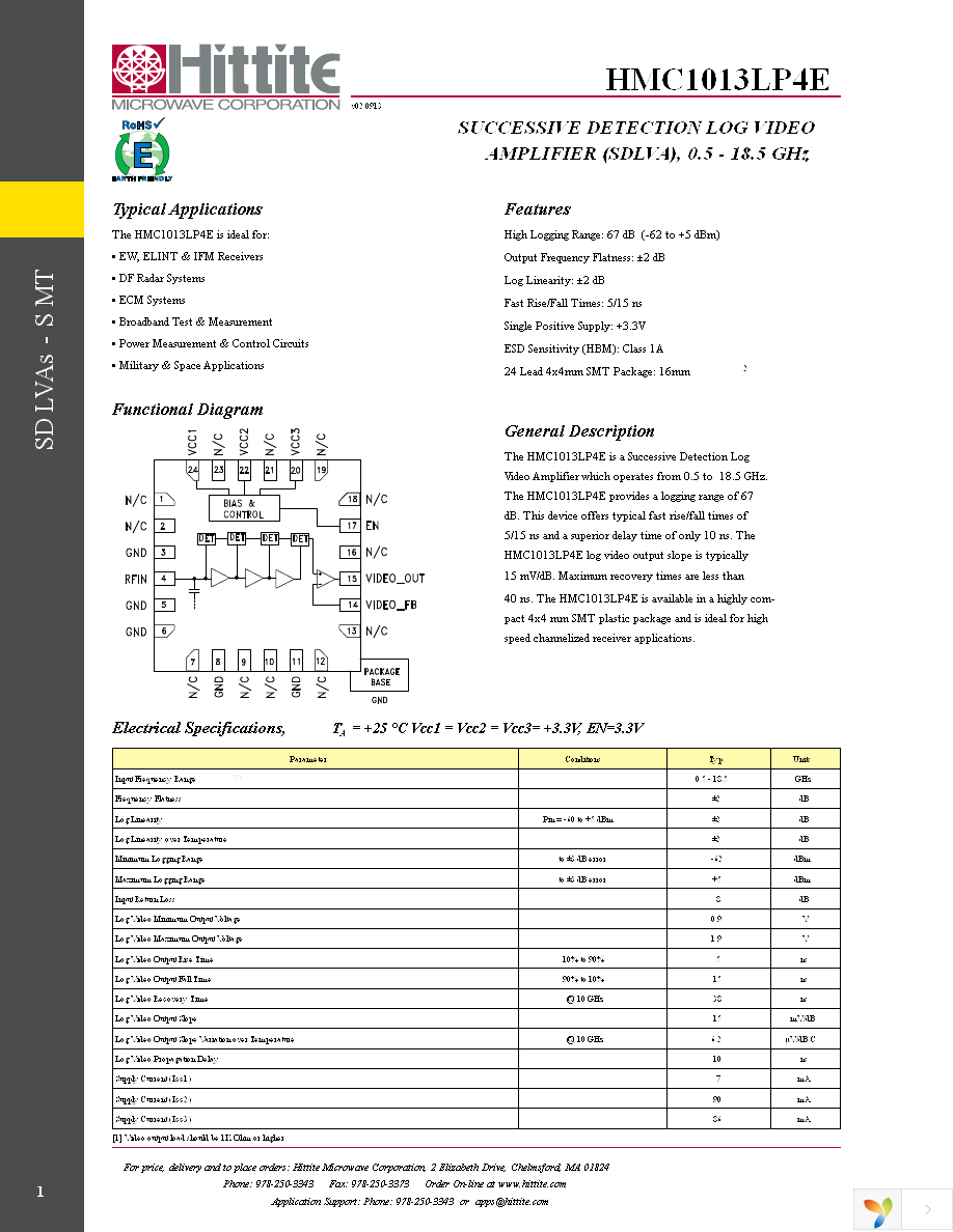 HMC1013LP4E Page 3