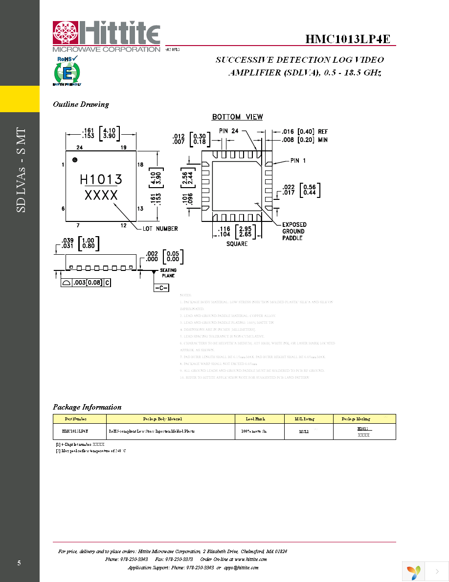 HMC1013LP4E Page 7