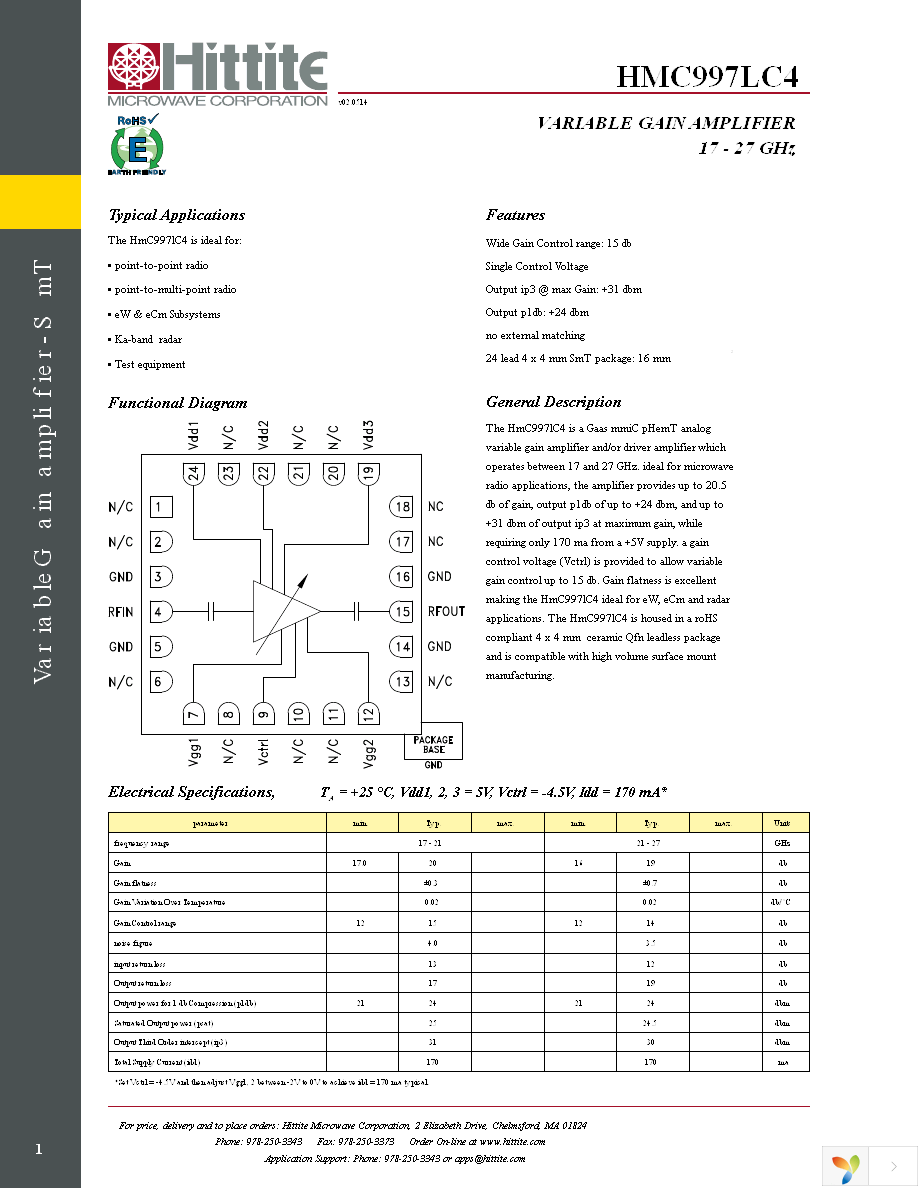 HMC997LC4 Page 3