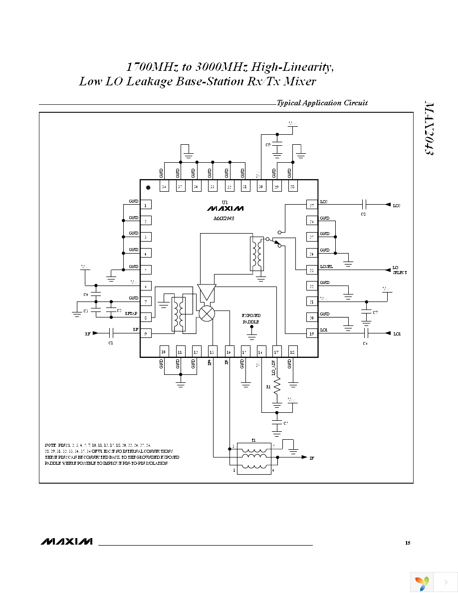 MAX2043ETX+ Page 15