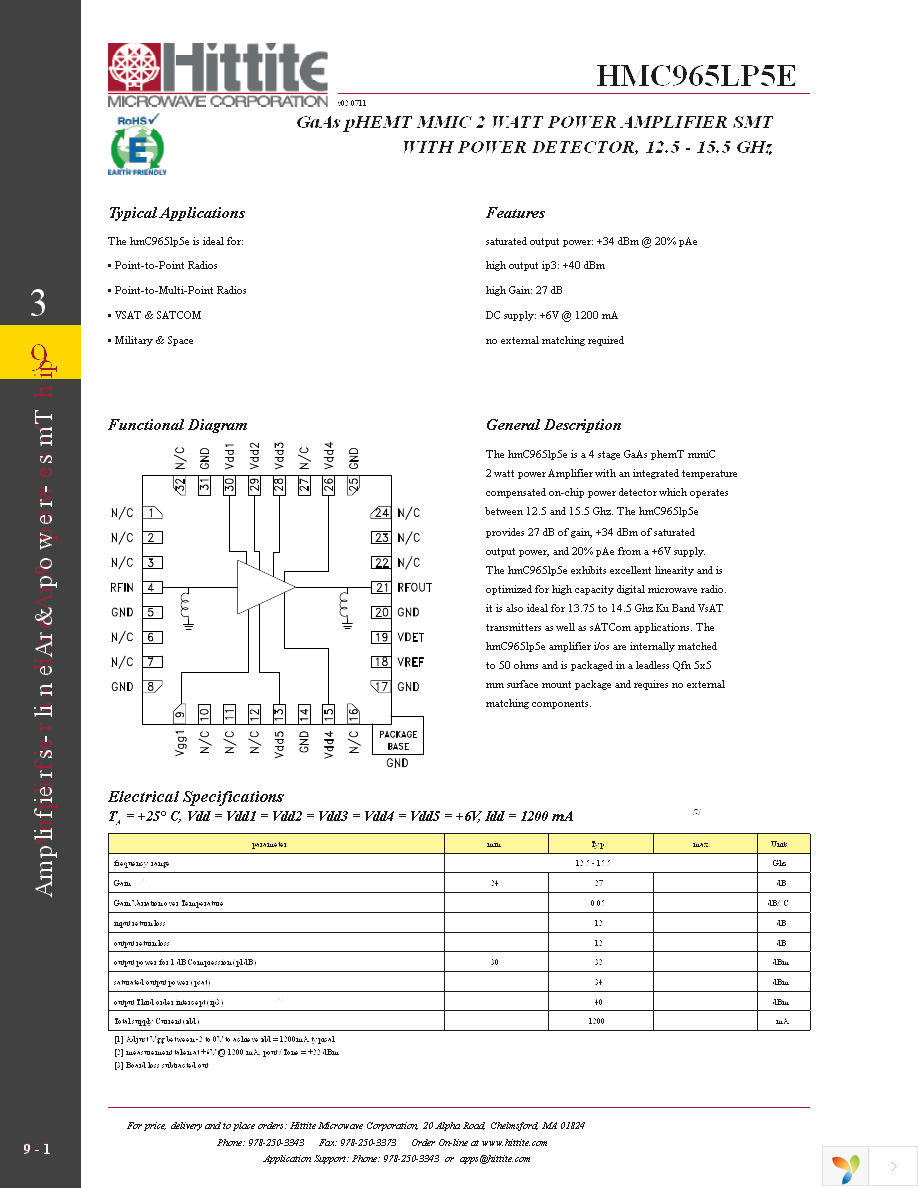 HMC965LP5E Page 3