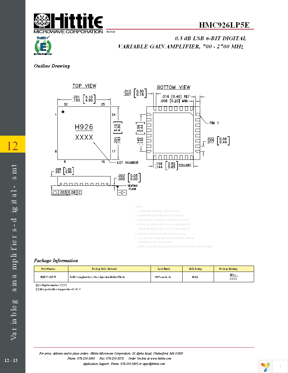 HMC926LP5E Page 15