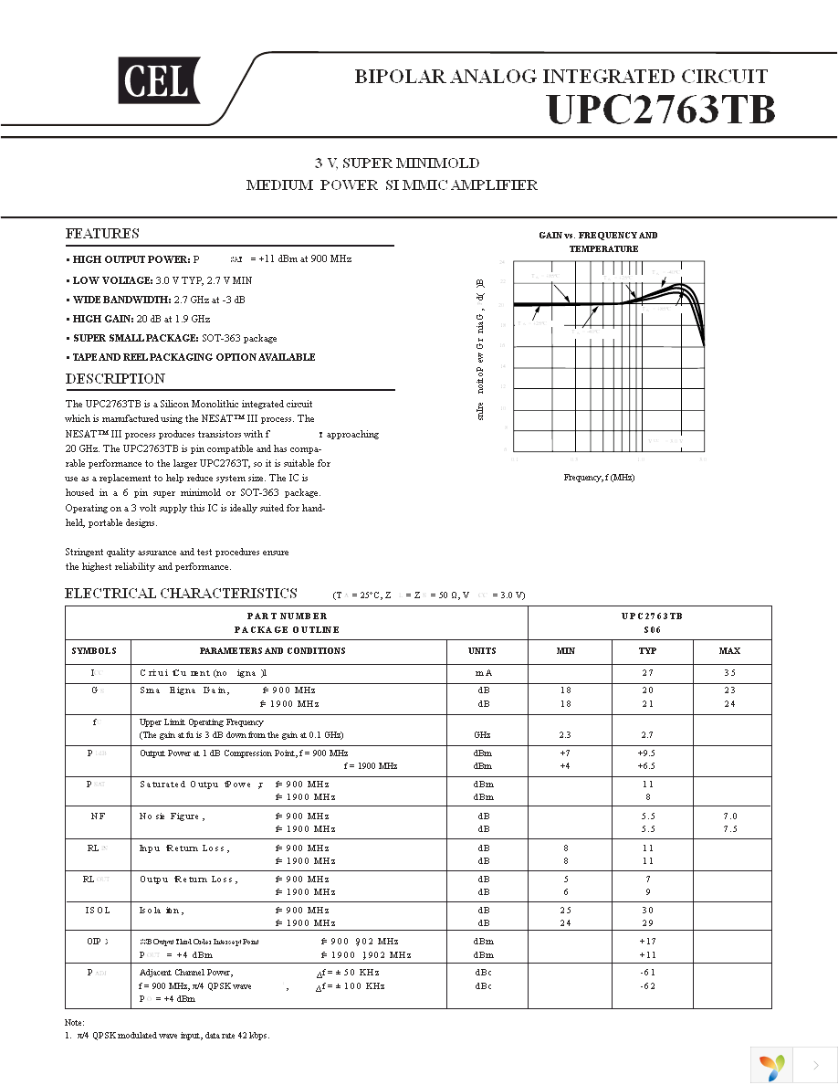 UPC2763TB-A Page 1