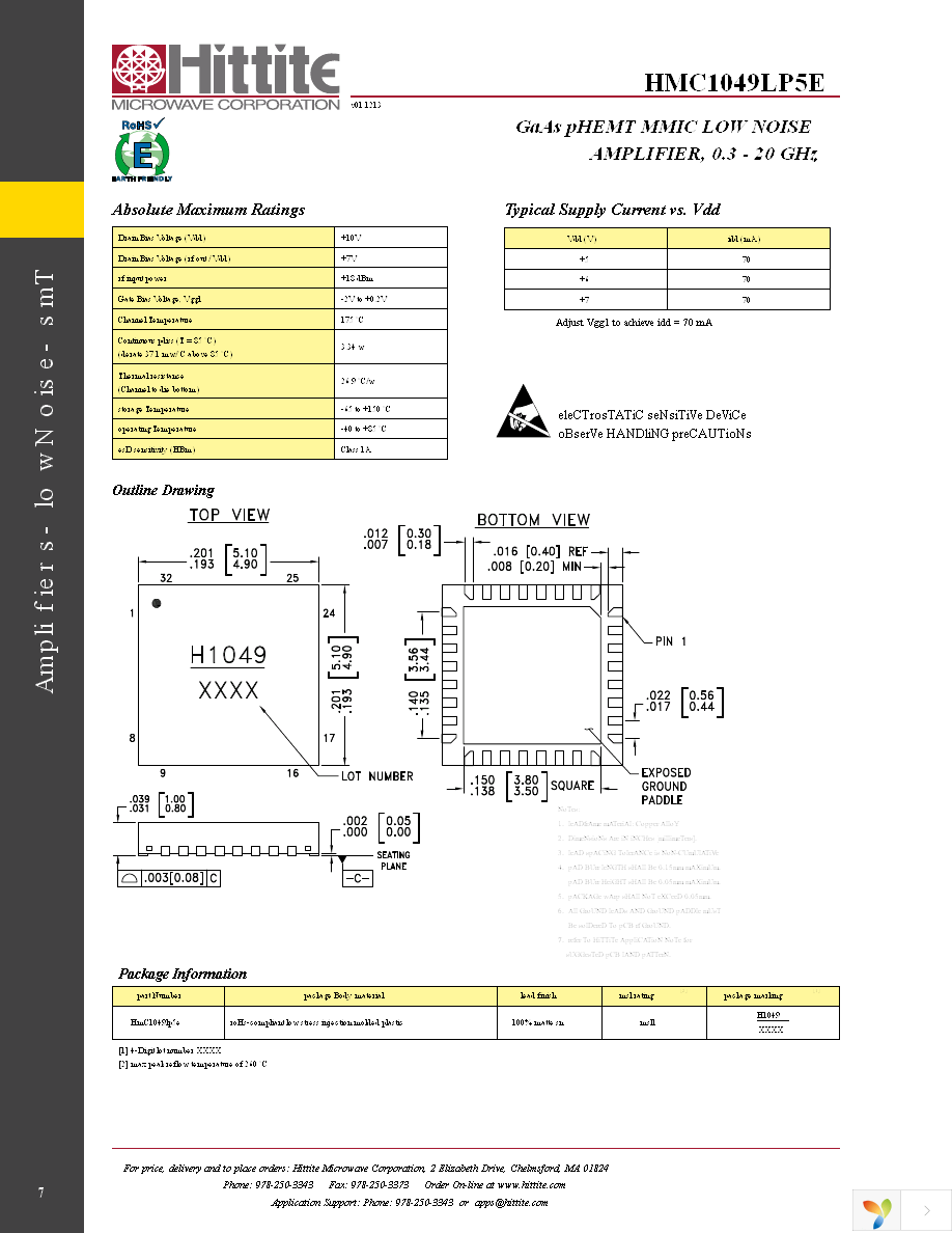 HMC1049LP5E Page 9