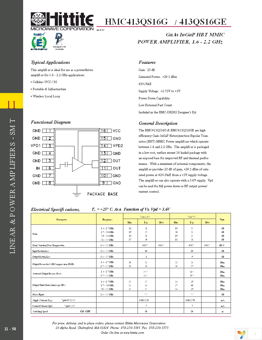 HMC413QS16GE Page 3