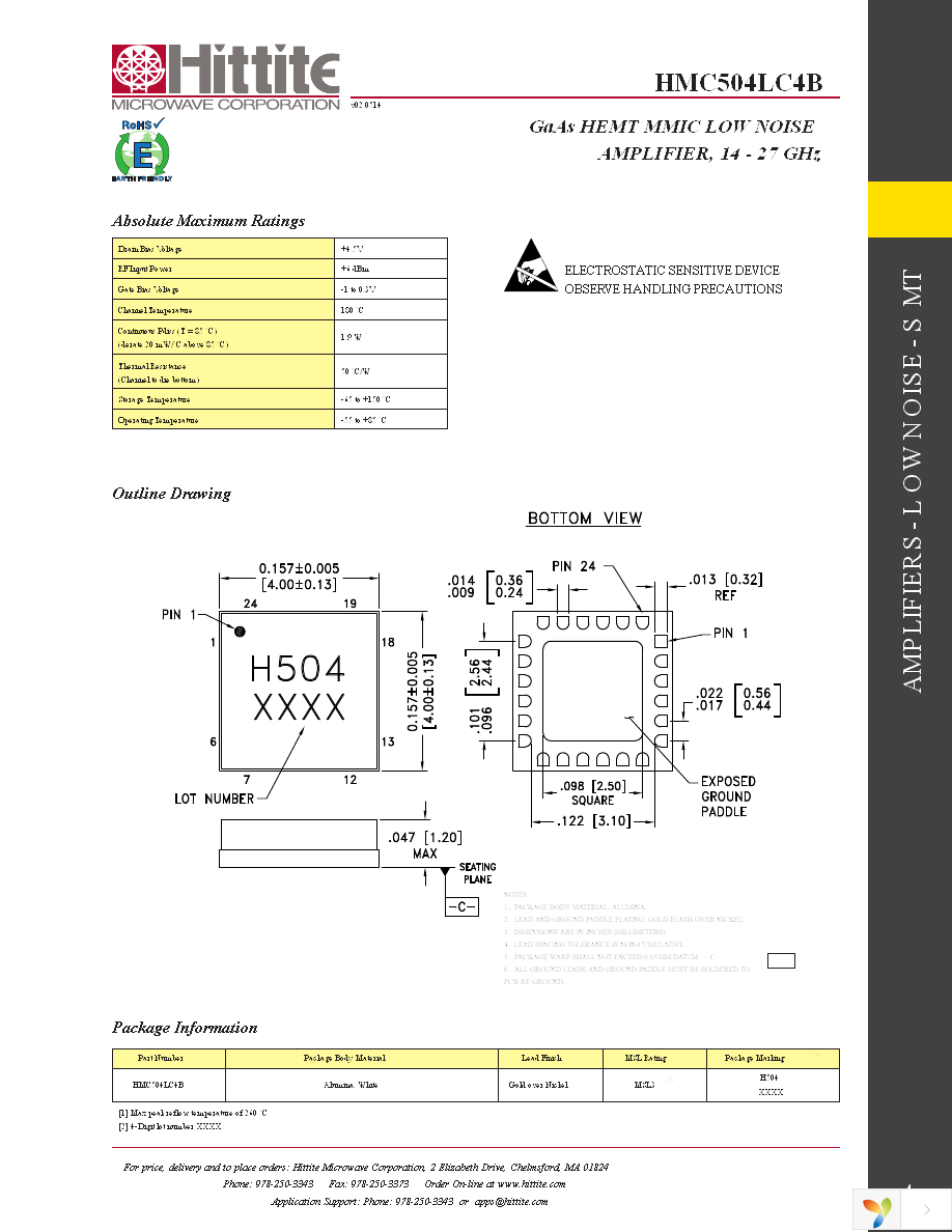 HMC504LC4B Page 6